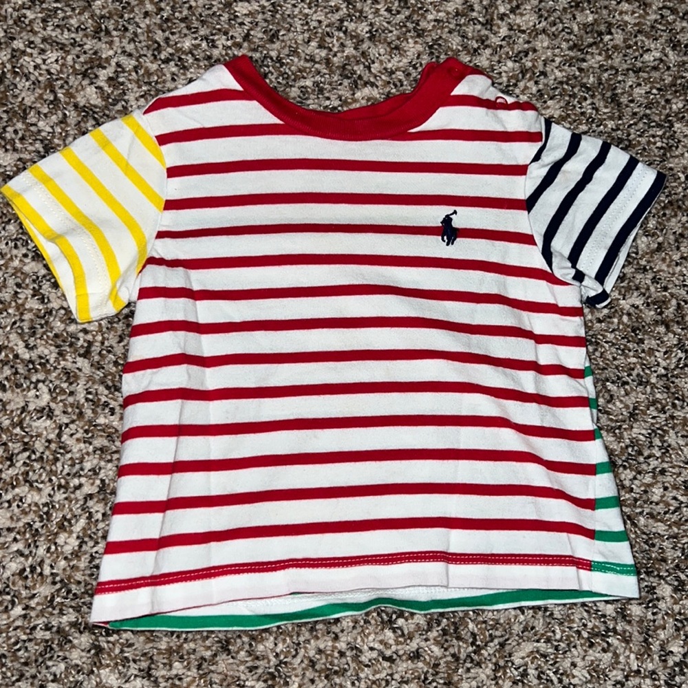 Ralph Lauren Baby Boy Multicolor Striped Tee